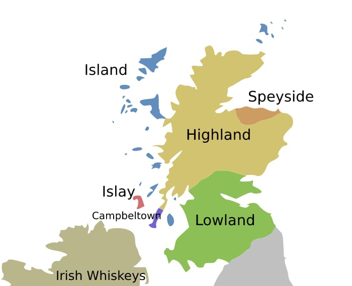 regions whisky ecossais